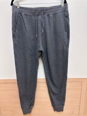 Abercrombie & Fitch Men's Charcoal Knit Drawstring Joggers